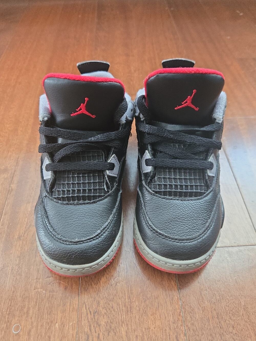 Jordan Air Jordan 4 Boys Black Red Sneakers 10C BQ7670-006